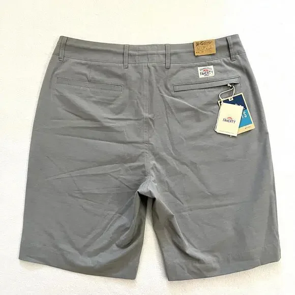 NWT Faherty Men Belt Loop All Day Shorts Chino Hybrid Ice Gray MSC0012 32 X 9